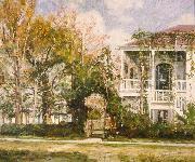 William Woodward Woodward House, Lowerline and Benjamin Streets 1899 oil painting